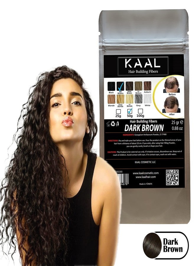 KAAL Hair Fiber Refill Pack | (0.88 oz, Dark Brown) Hair Fibers for Thinning and Hair Loss, Concealing Powder for Men and Women - Image 2